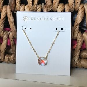 Kendra Scott Jolie Gold Pendant Necklace in Dichroic Glass